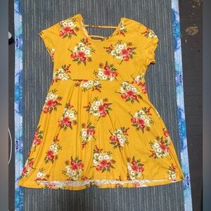 Bobbie Brooks Yellow Floral Casual Dress